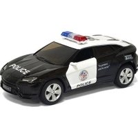 Іграшкова машинка моделька KiNSMART KT5386WP Lamborghini Urus Police метал 12 см інерційна чорний