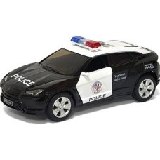 Іграшкова машинка моделька KiNSMART KT5386WP Lamborghini Urus Police метал 12 см інерційна чорний