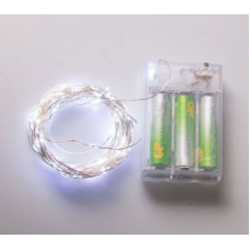 Гірлянда Роса нитка 100 LED довжина 10 м на батарейках, білий new