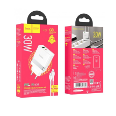 / Мережевий зарядний пристрій HOCO N21 Extension speed PD30W+QC3.0 charger set(C to iP) White new