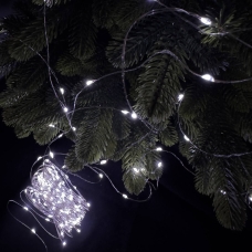 Світлодіодна гірлянда-нитка мідний дріт 400 LED Роса D-Top-18 USB з пультом крапля 40 м білий