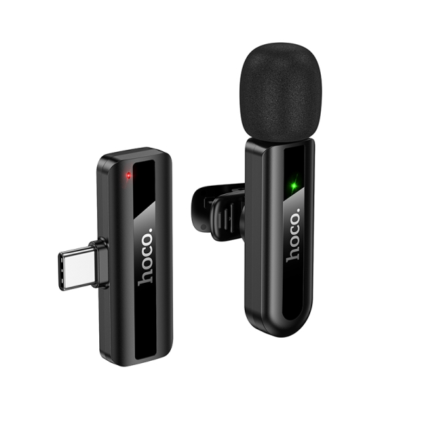 Бездротова мікрофонна система HOCO L20 Fair wireless microphone Type-C Black new