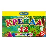 Крейда кольорова 12 шт Люкс Колор квадратна 12 кольорів