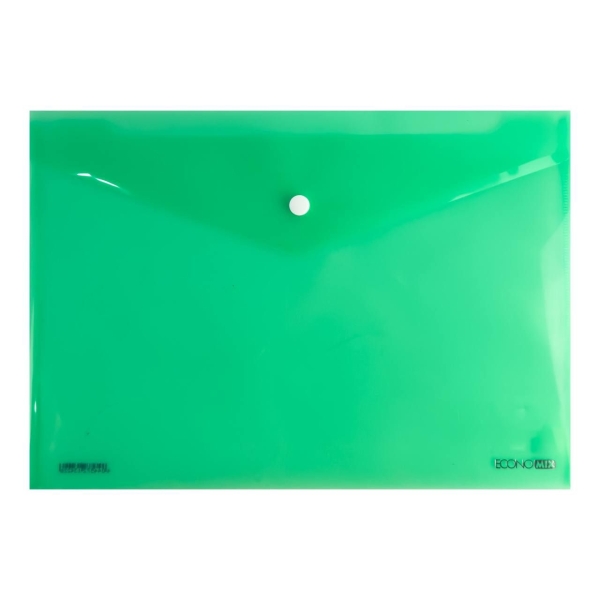 Папка на кнопці А4 Economix E31301-04 пластик зелений