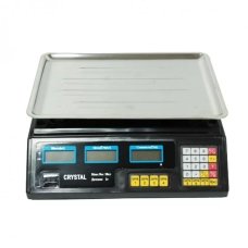 Ваги торговельні електронні до 50 кг Crystal CR-50 точність 2 г чорний