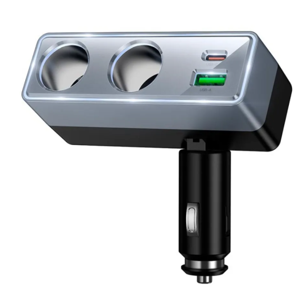 АЗП HOCO Z65B Smart dual cigarette lighter(PD48W/1A1C) car charger Black new