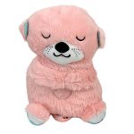 Інтерактивна іграшка-нічник Дихаюча Видра A788 зі звуковими та світловими ефектами 25 см рожевий