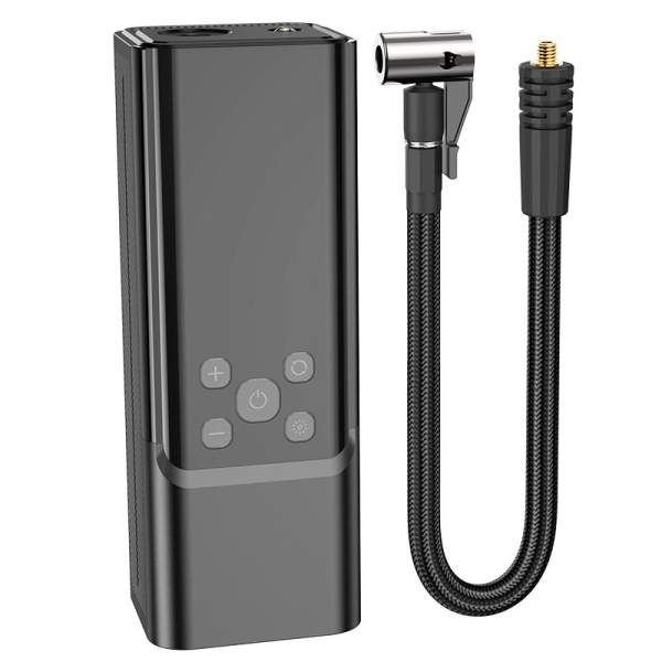 Автомобільний насос HOCO ZP7 Maddy portable smart air pump(5000mAh) Black new