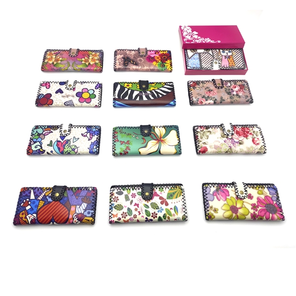 / Кошелек Flowers NZA рисунок принт 12 шт/уп микс