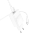 Зарядний пристрій з кабелем Type-C/Apple Lightning 1 м BOROFONE BA21A Pro Long 20 W 12 V 1.67 А білий