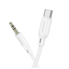Аудіокабель Type-C/3.5 мм AUX 1 м BOROFONE BL18 білий