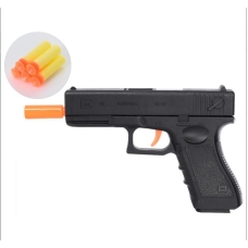/ Пістолет 18см м'які кулі-присоски 5шт, в пакеті (781-1-288)