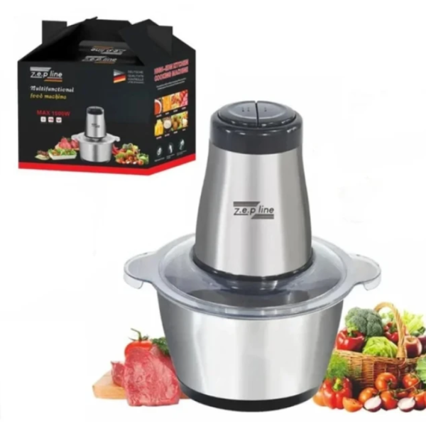 / Блендер подрібнювач Zepline ZP-051 з металевою чашею 1500 Вт 2 літри new