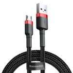 Кабель USB/micro-USB 2 м Baseus Cafule 1.5 А чорний з червоним