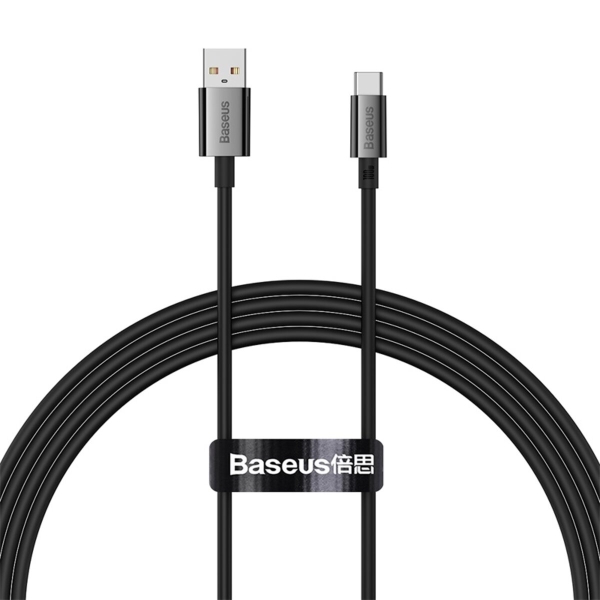 Кабель USB/Type-C 1.5 м Baseus Superior 100 Вт чорний Кабель USB/Type-C 1.5 м Baseus Superior 100 Вт чорний