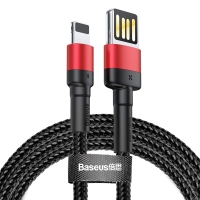 Кабель USB/Apple Lightning 1 м Baseus Special Edition 2.4 А чорний з червоним