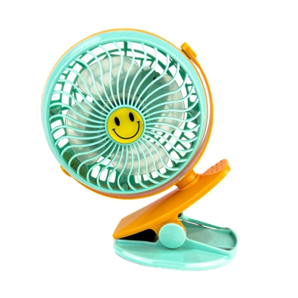 Вентилятор портативний GF-175 з прищіпкою діаметр 9 см бірюзовий