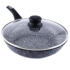 Сковорідка гранітне покриття Benson BN-515 з кришкою діаметр 24 см