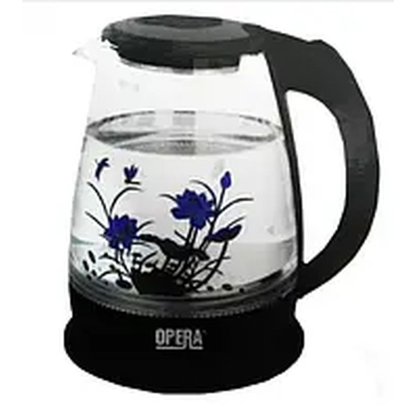 / Електрочайник скляний Opera OP-880 2000 Вт, 2 л, метал, прозорий