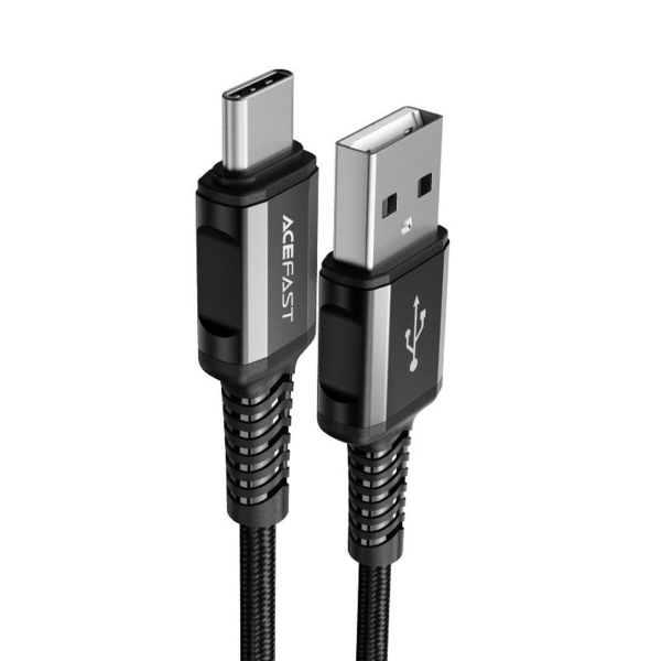 Кабель USB/Type-C 1.2 м ACEFAST C1-04 3 А чорний Кабель USB/Type-C 1.2 м ACEFAST C1-04 3 А чорний