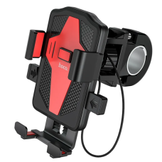 Тримач для гаджетів на велосипед Hoco CA73 Flying пластик чорний з червоним