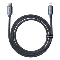 Кабель Type-C/Apple Lightning 2 м Baseus Crystal Shine Series 20 Вт чорний
