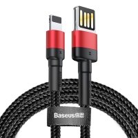 Кабель USB/Apple Lightning 1 м Baseus Special Edition 2.4 А чорний з червоним