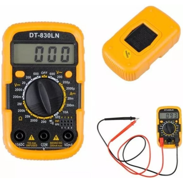 Мультиметр цифровий Digital Multimeter DT830LN чорний з жовтим