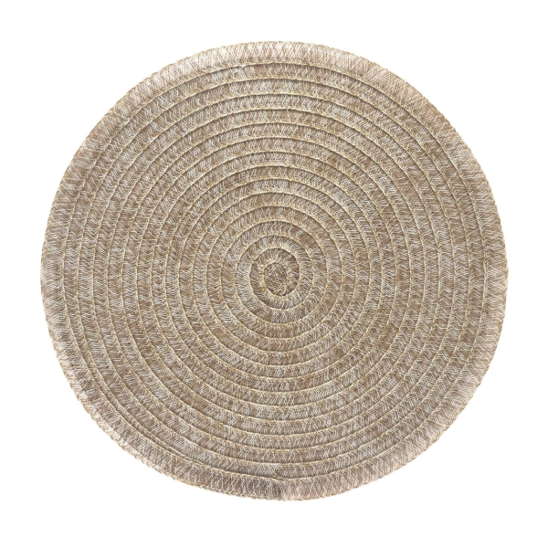 Килимок сервірувальний Empire EM4223 Рон круглий 38 см бежевий
