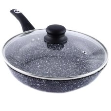 Сковорідка гранітне покриття Benson BN-515 з кришкою діаметр 24 см