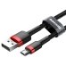 Кабель USB/micro-USB 2 м Baseus Cafule 1.5 А чорний з червоним
