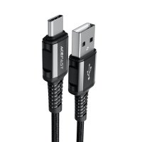 Кабель USB/Type-C 1.2 м ACEFAST C1-04 3 А чорний
