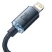 Кабель Type-C/Apple Lightning 2 м Baseus Crystal Shine Series 20 Вт чорний Кабель Type-C/Apple Lightning 2 м Baseus Crystal Shine Series 20 Вт чорний