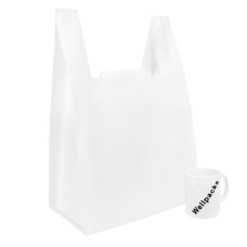 Пакет майка Велпакс (400+85х2)х600 мм БЕЗ ЛОГО 50 мкм білий new