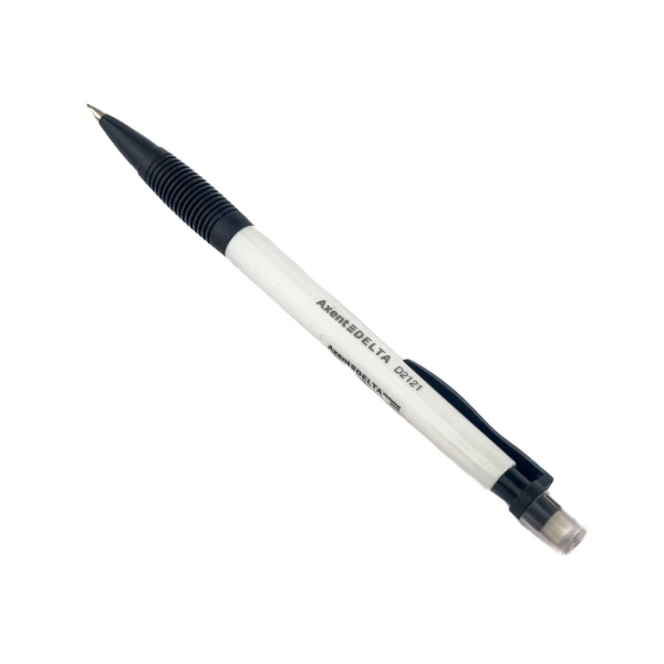 Олівець механічний Axent D2121 Delta HB 0.5 мм з гумкою білий
