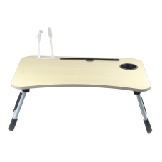 Столик-підставка для ноутбука USB з ліхтариком та вентилятором 60 х 40 х 26 см білий