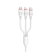 Кабель 3в1 USB/Apple Lightning+Type-C+microUSB 1 м BOROFONE BX17 білий