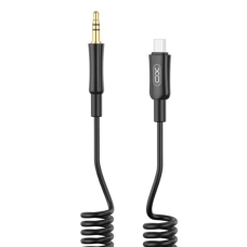 Аудіокабель Type-C/3.5 мм AUX 1 м XO NB-R255B чорний