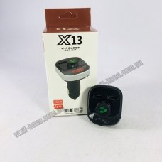 / Зарядка в машину від прикурювача X13 (2USB 2.1A 1.1A) MicroSD FM MP3 індикатор