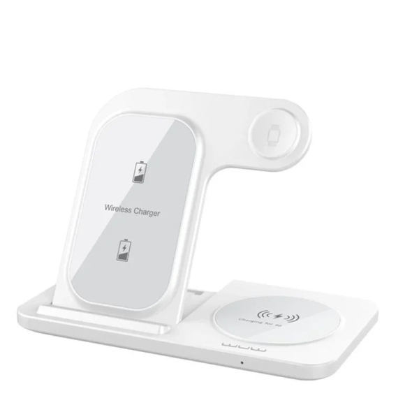 Бездротовий зарядний пристрій WUW-C250 3 in 1 desktop foldable wireless charger new