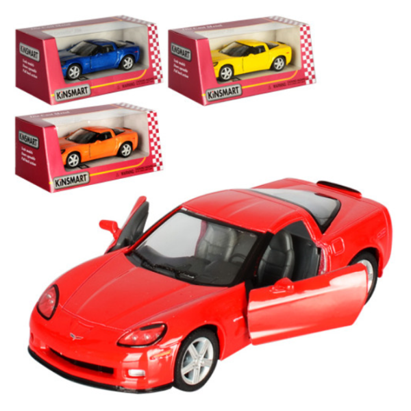 Іграшкова машинка моделька KiNSMART KT5320W Chevrolet Corvette Z06 2007 метал 12 см інерційна new
