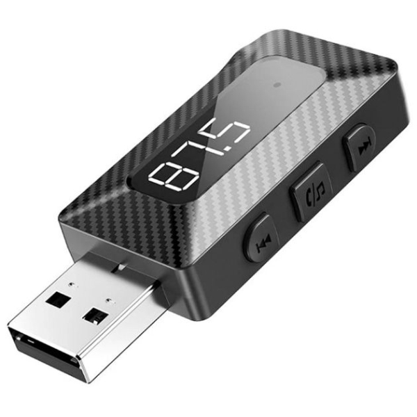 FM-трансмітер модулятор XO BCC16 Bluetooth AUX TF з дисплеєм чорний