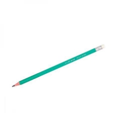 Олівець простий Economix E11317 НВ графітний з гумкою зелений
