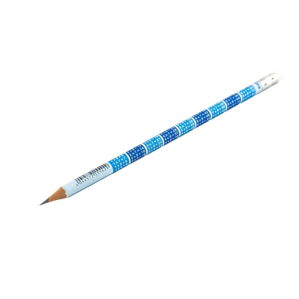 Олівець простий Optima 15542 HB графітний з гумкою блакитний