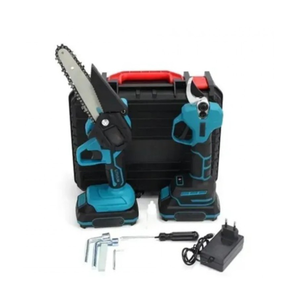 Набір 2в1 48V пила DUC155 + секатор DUC365 синій new