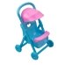 Пупс Baby Toys YD1350-6 у рожевому халатику з коляскою шарнірний 12 см