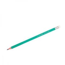 Олівець простий Economix E11317 НВ графітний з гумкою зелений