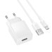 Зарядний пристрій з кабелем USB/microUSB 1 м BOROFONE BAS71A Source 10.5 W 5 V 2.1 А білий