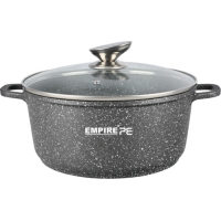 Каструля гранітне покриття Empire EM-7341 Грей з кришкою 2 л сірий