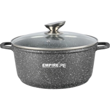 Каструля гранітне покриття Empire EM-7341 Грей з кришкою 2 л сірий